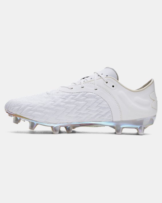 Unisex UA Clone Magnetico Pro 2 FG Football Boots, White, pdpMainDesktop image number 1
